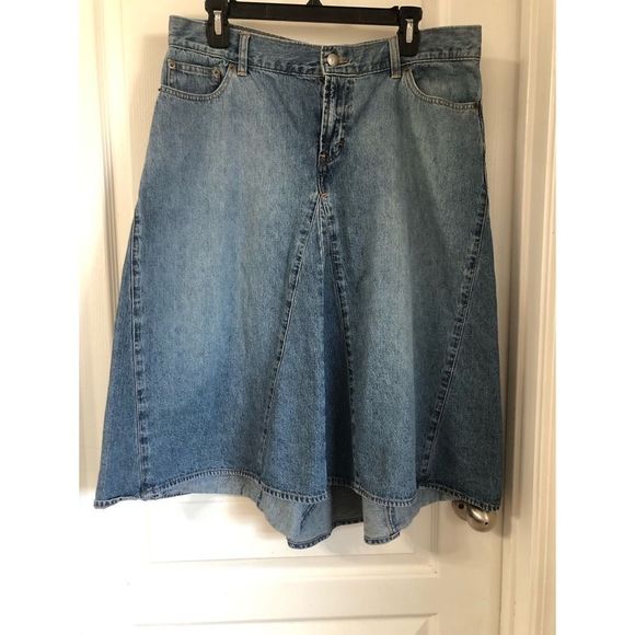 NY JEANS A LINE SKIRT DENIM SZ 14 - Picture 2 of 8
